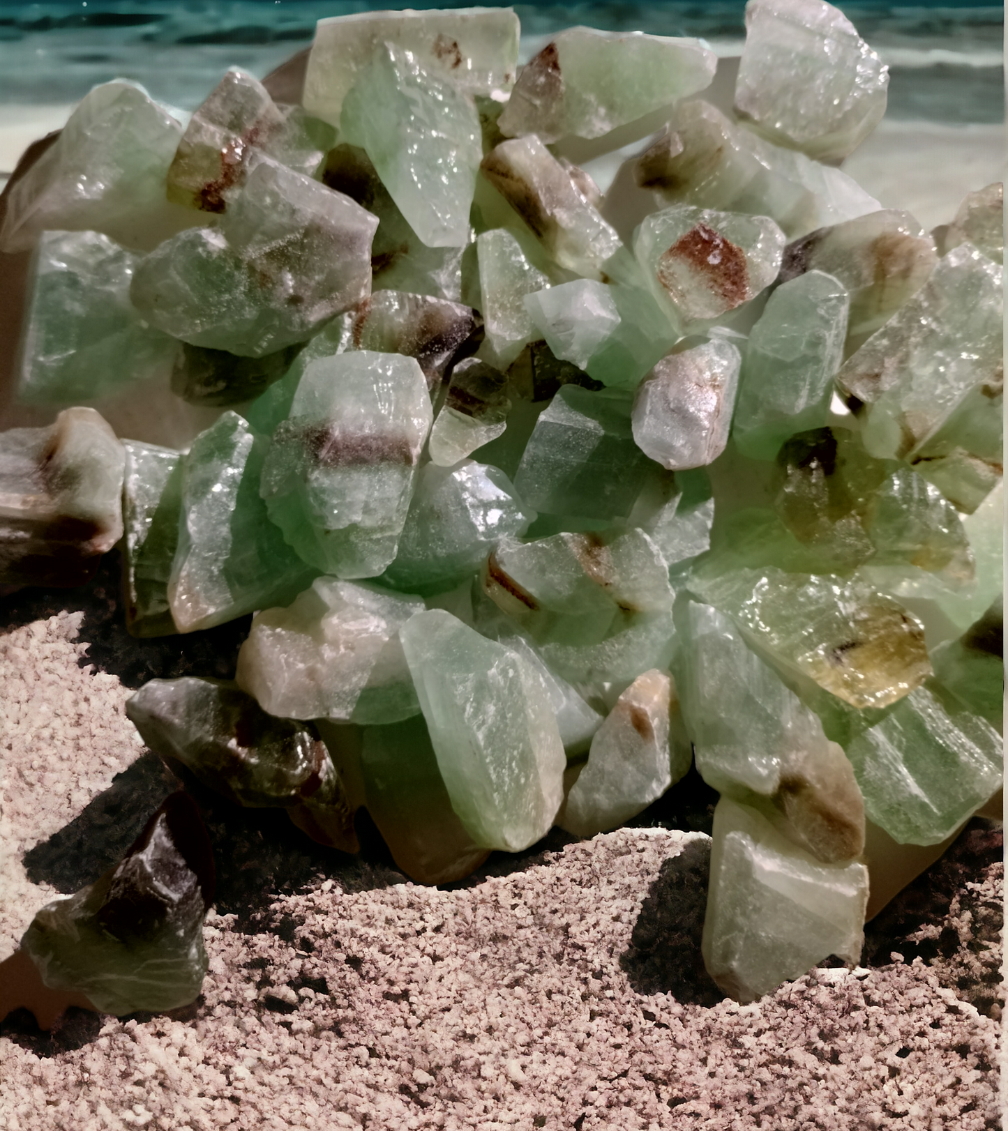 Calcite verde grezza