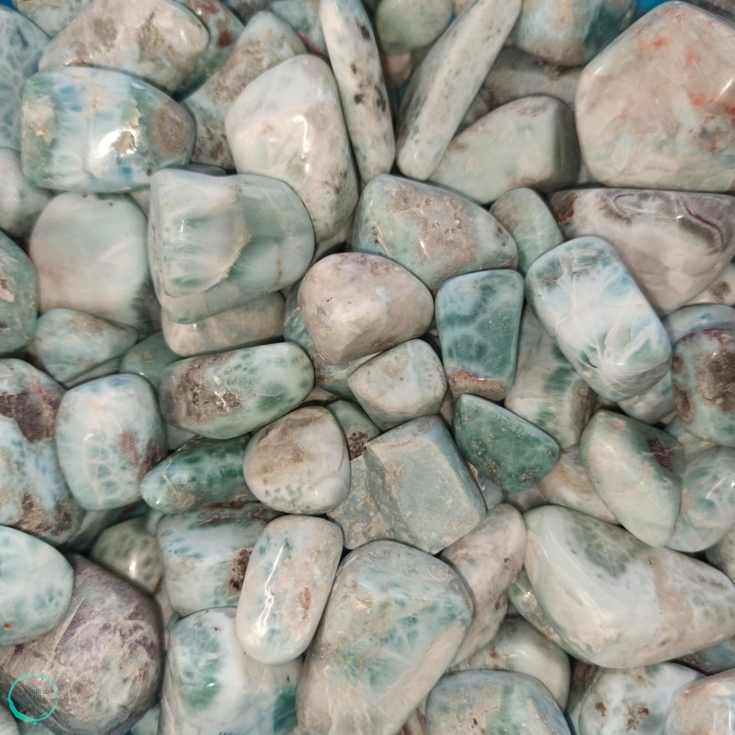 Larimar burattato - soggetto a grammatura, disponibile su ordinazione