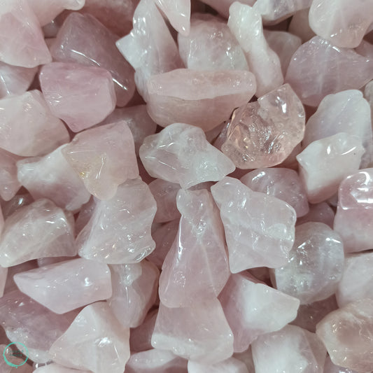 Hand polished rose quartz